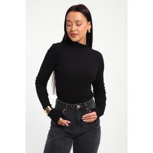 Водолазка женская №32104 рибана (р-ры: 44-58) черный