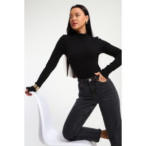 Водолазка женская №32104 рибана (р-ры: 44-58) черный