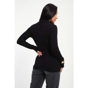 Водолазка женская №32104 рибана (р-ры: 44-58) черный