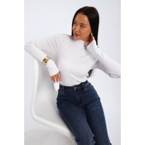 Водолазка женская №32104 рибана (р-ры: 44-58) белый