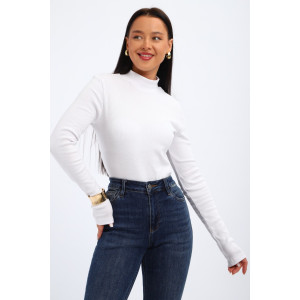 Водолазка женская №32104 рибана (р-ры: 44-58) белый