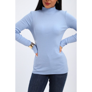 Водолазка женская №32104 рибана (р-ры: 44-58) голубой