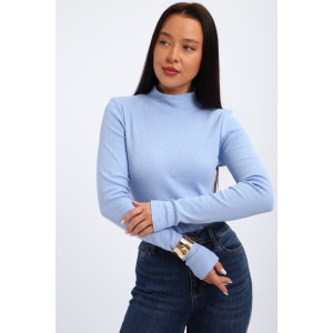 Водолазка женская №32104 рибана (р-ры: 44-58) голубой