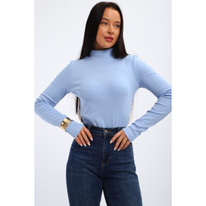 Водолазка женская №32104 рибана (р-ры: 44-58) голубой
