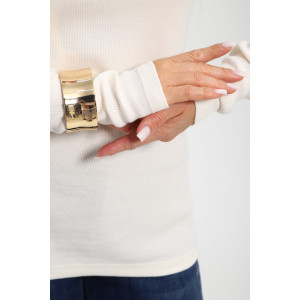 Водолазка женская №32104 рибана (р-ры: 44-58) кремовый