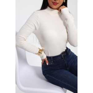 Водолазка женская №32104 рибана (р-ры: 44-58) кремовый