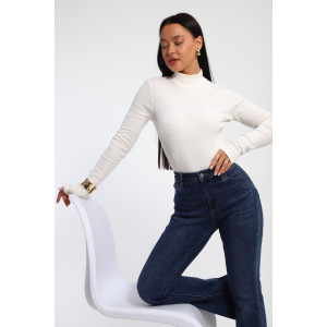 Водолазка женская №32104 рибана (р-ры: 44-58) кремовый