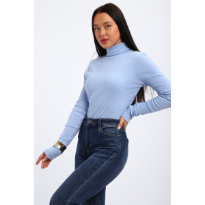 Водолазка женская №32103 рибана (р-ры: 44-58) голубой