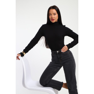 Водолазка женская №32103 рибана (р-ры: 44-58) черный