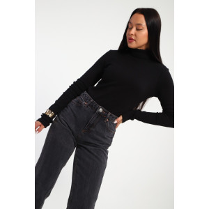 Водолазка женская №32103 рибана (р-ры: 44-58) черный