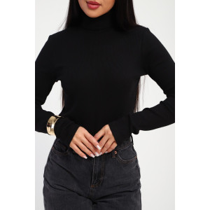 Водолазка женская №32103 рибана (р-ры: 44-58) черный