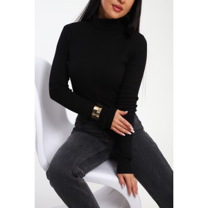 Водолазка женская №32103 рибана (р-ры: 44-58) черный