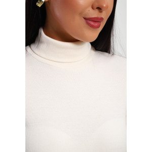 Водолазка женская №32103 рибана (р-ры: 44-58) кремовый