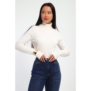 Водолазка женская №32103 рибана (р-ры: 44-58) кремовый