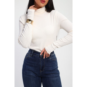 Водолазка женская №32103 рибана (р-ры: 44-58) кремовый