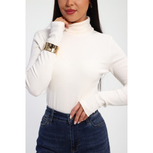 Водолазка женская №32103 рибана (р-ры: 44-58) кремовый