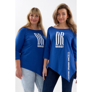 Туника женская №057907 "Т-хвост" кулирка (р-ры: 46-60) васильковый