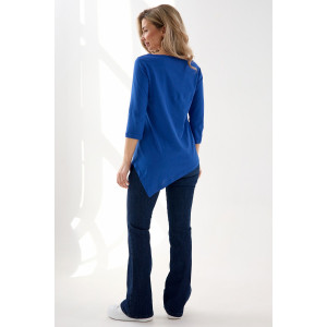 Туника женская №057907 "Т-хвост" кулирка (р-ры: 46-60) васильковый