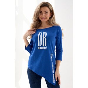 Туника женская №057907 "Т-хвост" кулирка (р-ры: 46-60) васильковый