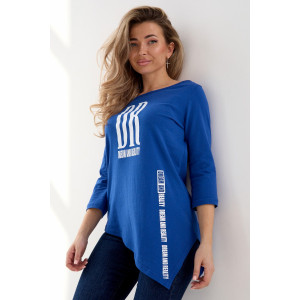 Туника женская №057907 "Т-хвост" кулирка (р-ры: 46-60) васильковый