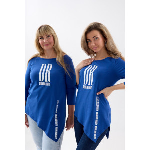 Туника женская №057907 "Т-хвост" кулирка (р-ры: 46-60) васильковый