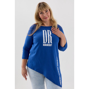 Туника женская №057907 "Т-хвост" кулирка (р-ры: 46-60) васильковый