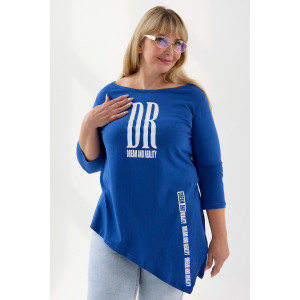 Туника женская №057907 "Т-хвост" кулирка (р-ры: 46-60) васильковый