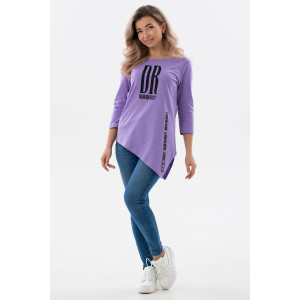 Туника женская №057907 "Т-хвост" кулирка (р-ры: 46-60) сиреневый