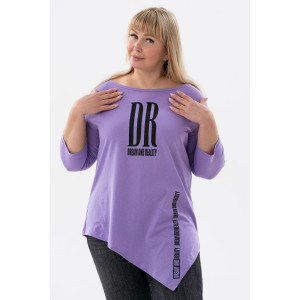 Туника женская №057907 "Т-хвост" кулирка (р-ры: 46-60) сиреневый