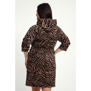 Халат женский №058013 махра (р-ры: 46-56) тигровый