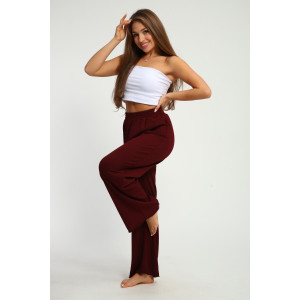 Брюки женские №26017 лапша (р-ры: 44-56) бордо