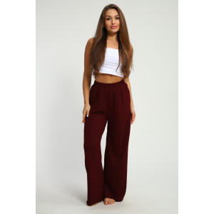 Брюки женские №26017 лапша (р-ры: 44-56) бордо