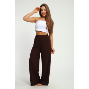 Брюки женские №26017 лапша (р-ры: 44-56) темно-коричневый