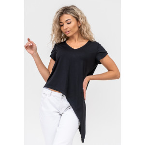 Футболка женская №36574 вискоза (р-ры: 44-54) черный