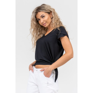 Футболка женская №36574 вискоза (р-ры: 44-54) черный