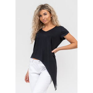 Футболка женская №36574 вискоза (р-ры: 44-54) черный