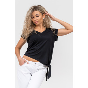 Футболка женская №36574 вискоза (р-ры: 44-54) черный