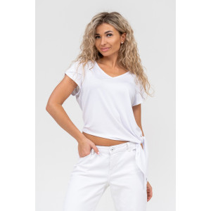 Футболка женская №36574 вискоза (р-ры: 44-54) белый