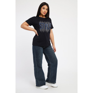 Футболка женская №105/1 кулирка (р-ры: 48-62) темно-синий