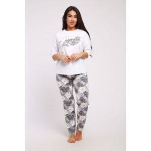 Костюм двойка женский КД098 кулирка (р-ры: 48-58) бежевый