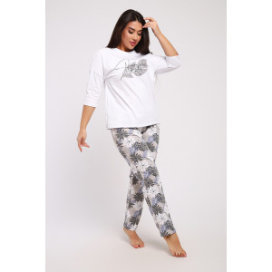 Костюм двойка женский КД098 кулирка (р-ры: 48-58) бежевый