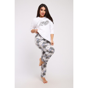 Костюм двойка женский КД098 кулирка (р-ры: 48-58) бежевый