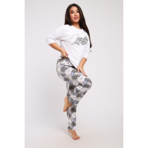 Костюм двойка женский КД098 кулирка (р-ры: 48-58) бежевый