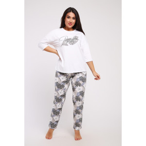 Костюм двойка женский КД098 кулирка (р-ры: 48-58) бежевый