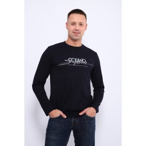 Лонгслив мужской ЛМ099 кулирка (р-ры: 46-66) синий