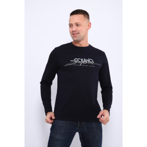 Лонгслив мужской ЛМ099 кулирка (р-ры: 46-66) синий