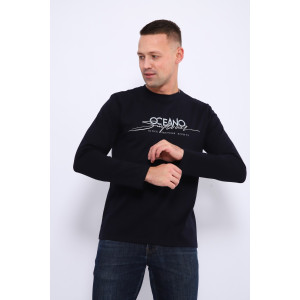 Лонгслив мужской ЛМ099 кулирка (р-ры: 46-66) синий