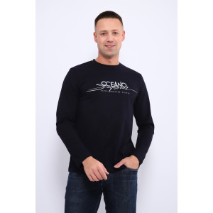 Лонгслив мужской ЛМ099 кулирка (р-ры: 46-66) синий