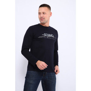 Лонгслив мужской ЛМ099 кулирка (р-ры: 46-66) синий