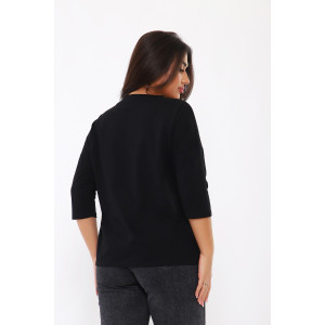 Лонгслив женский ЛЖ096 кулирка (р-ры: 48-58) черный Лонгслив женский ЛЖ096 кулирка (р-ры: 48-58) черный